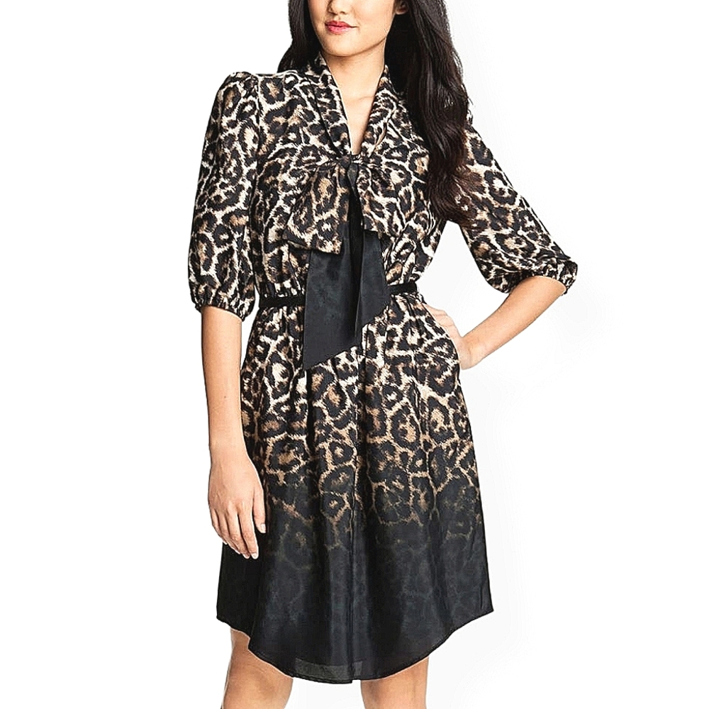 Vince Camuto Animal print Leopard Print Dress